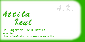 attila keul business card